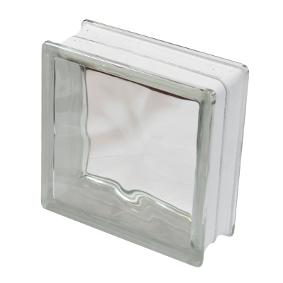 BRIQUE DE VERRE 19x19x8cm Cloudy Clear PRIX NET