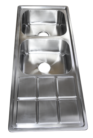 EVIER INOX DOUBLE BAC  L.1160 x W.500 x H.200 mm SS-922 1020201013