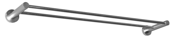 PORTE SERVIETTE  ALU  2 BARRES 610 x 120 x 40 mm 1010903021