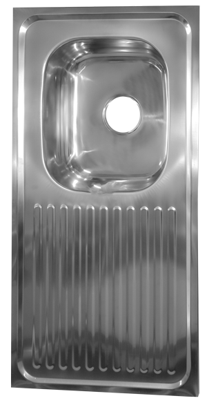 EVIER INOX SIMPLE BAC L.1000 x W500 x H 150 mm 1020201014