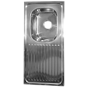 EVIER INOX SIMPLE BAC L.1000 x W500 x H 150 mm 1020201014