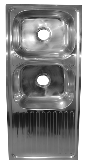 EVIER INOX DOUBLE BAC L 1200 x W500 x H.170 mm 1020201015