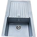 EVIER ORSO SIMPLE BAC  1CE GRIS 6000585 + SIPHON ET TROP PLEIN