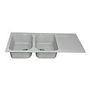 EVIER RESINE  DOUBLE BAC  STKN 2C1E GRIS PLATINIUM 11102005