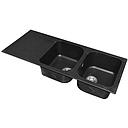 EVIER RESINE  DOUBLE BAC  STKN 2C1E NEGRO GRAFITO 11102006