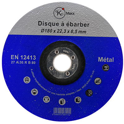 DISQUE A EBARBER METAL EKOM. 180*22,3*6,5 U954132