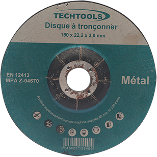 DISQUE TRONC. TECHTOOLS CD150 U954103 BLEU     150 x 22.3 x 3 mm (dstk) (-40%)