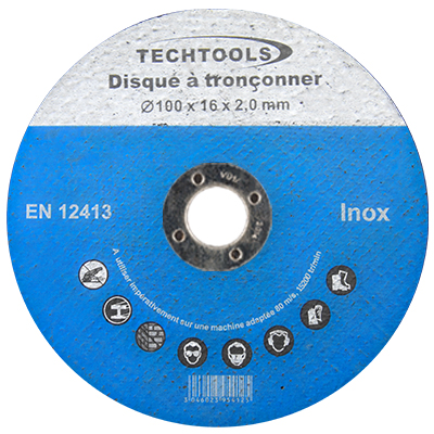 DISQUE TRONC.INOX TECHTOOLS 100x16x2.0 mm U954122