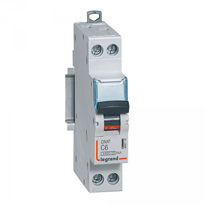 DISJ MODULAIRE 1P+N C6 6KVA COURBE C4500A  DNX3  406772