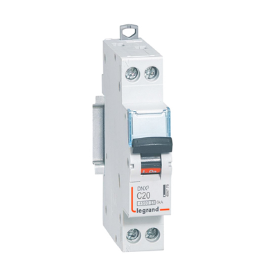 DISJ MODULAIRE DX3 1P+N C20A COURBE C4500A-6KA (6019) 406775