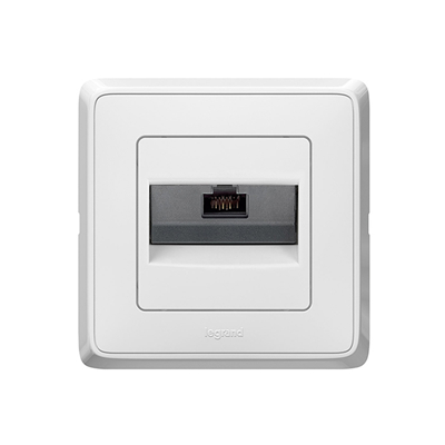 CARIVA BLANC PRISE RJ45 CAT6 MECA COMPLET ENJO+PLAQUE 773841
