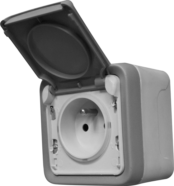 PLEXO PRISE 2P+T 16A 250V AVEC ELIPES DE PROTECTION IP55 SAILLIE 069731