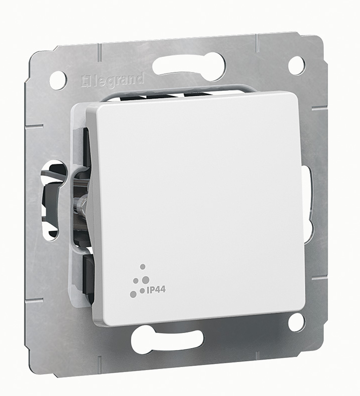 Cariva a blanc mecanisme interrupteur IP44 encastree 773609