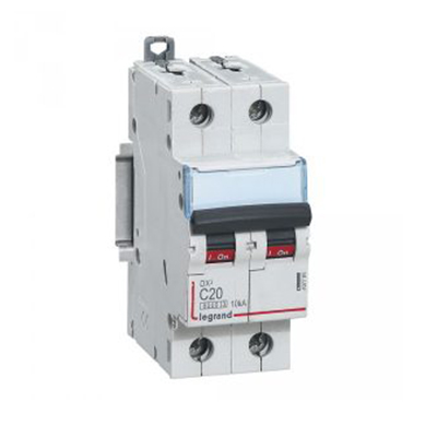 DISJONCTEUR MODULAIRE DX3 2P C25 6000A-10KA VIS-VIS 407786