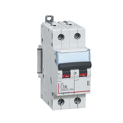 Disjoncteur modulaire DX3 2P C16 6000A-10KA vis-vis 407784