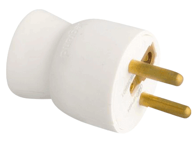FICHE MALE SORTIE DROITE BLANC 2P T 16A 050415