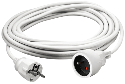 CABLE RALLONGE ELETRIQUE D INTERIEUR 2P+T.16A/230V 3G 1,5MM² X10M 3680W  IP20 PRISE M/F 10m 2100106012