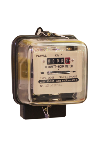 COMPTEUR DIVISIONNAIRE TRANSPARENT 220V 10-20A 50HZ 600 Revs/KW-h