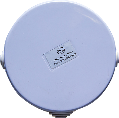 BOITE DE DERIVATION ETANCHE IP44 RONDE 80 x H40 mm 2100601002 non