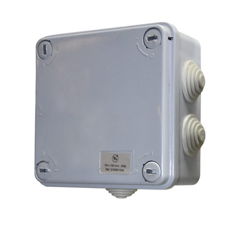 BOITE DE DERIVATION ETANCHE IP44 CARRE L100 x W100 x H50 mm 2100601004