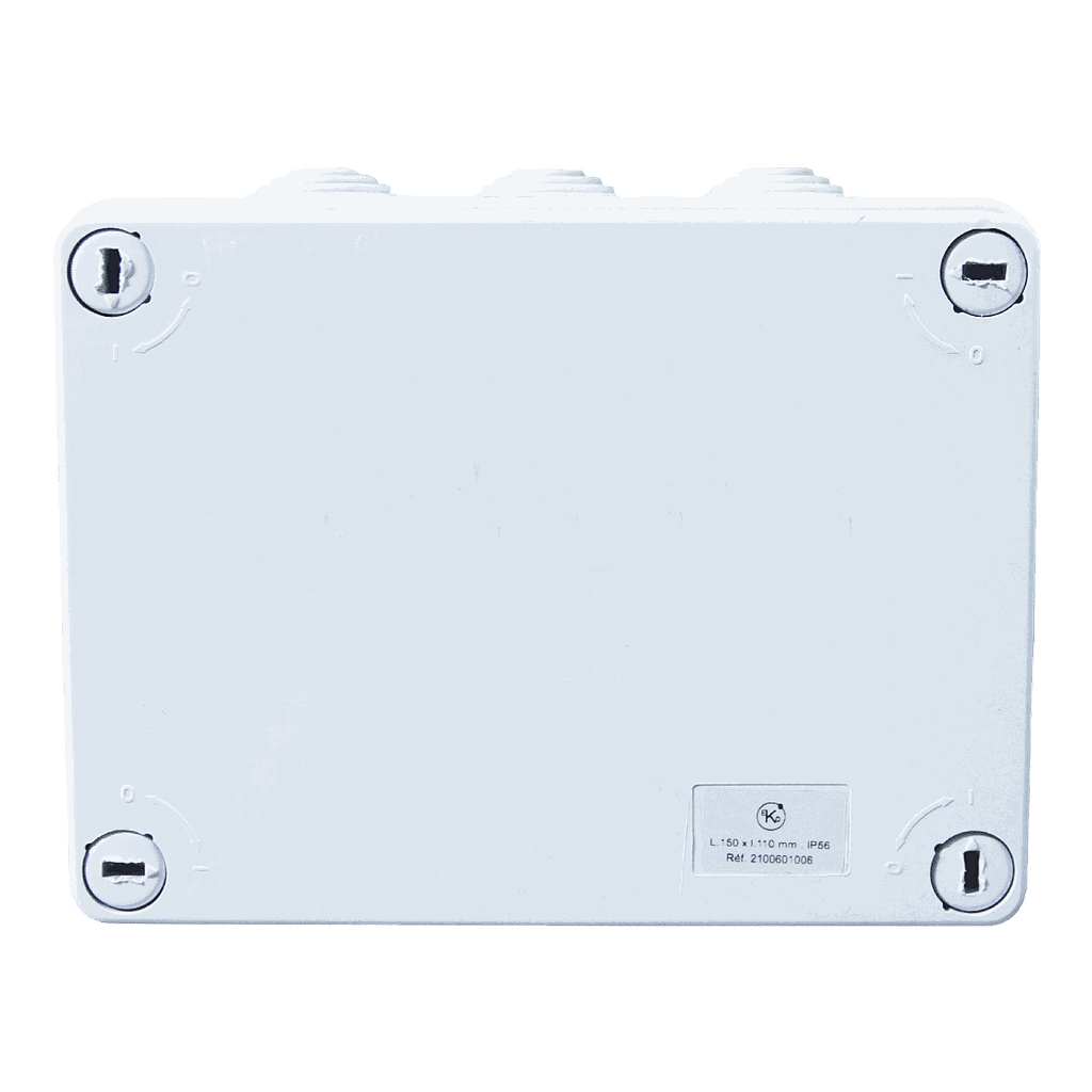 BOITE DE DERIVATION ETANCHE IP44 RECT L150 x W110 x H70 mm 2100601006