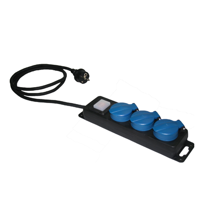 RALLONGE  3 PRISE 2P+T 16A 250V MAX3680W 3GX1.5MM² 1.5M  V1049F-FR SOLERA