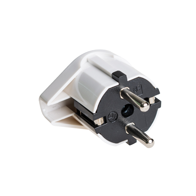 FICHE COUDEE 2P+T 16A 250V BL.  6566FR SOLERA