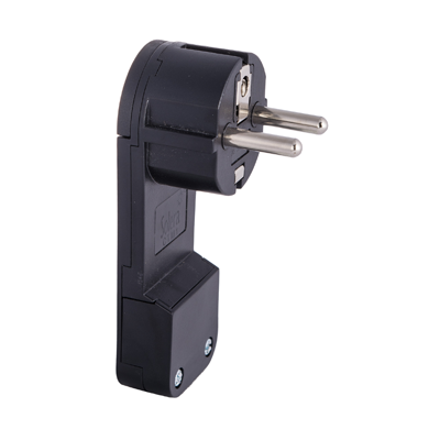 FICHE COUDEE 2P+T16A 250V NOIR  CTM1N-FR SOLERA