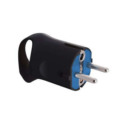 FICHE 2P 16A 250V NOIR CAOUTCH  6566AN-FR SOLERA