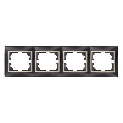 CADRE 4 MECANISMES.HORIZ.NOIR  ERP74NU-FR SOLERA (DSTK) (-40%)