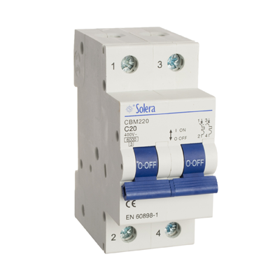 DISJONCT.MAGNET.2P,25A,6kA,2MOD CBM225FR SOLERA