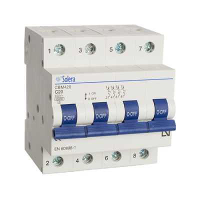 DISJONCT.MAGNET.4P,10A,4MOD CBM410FR SOLERA (DSTK) (-40%)
