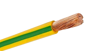 FIL ISOLE SOUPLE  0.75 KV1CX1.5MM CI5 PVC70øVERT/JAUNE BSEN50525 /M DUCAB