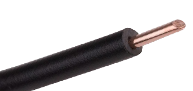 FIL ISOLE RIGIDE 0.75KV 1CX1.5MM2  CI1 PVC-70ø NOIR 50525-2-31 /M DUCAB