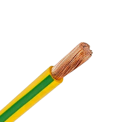 FIL ISOLE SOUPLE 0.75KV1C 10MM2  C5PVC-70ø VERT JAUNE 100M-SK /M DUCAB