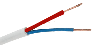 CABLE VGV SOUPLE 0.5KV 2CX2.5MM2  CI5 PVC-70ø BLANC R/B 50525-2-11 /M DUCAB