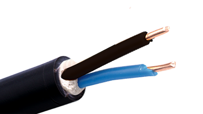 CABLE 1KV 2CX1.5MM2 CU CI1 XLPE PVC NOIRE IEC 60502-1 /M DUCAB