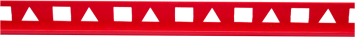 BAGUETTE D'ANGLE PVC 10mm ROUGE 2,45m DY006 (dstk) (-90%)