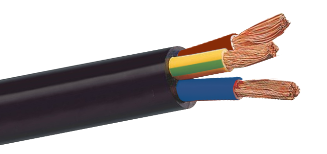 CABLE 0.75KV3C 4MM2  C5EI7/EM7 NOIRE /M DUCAB