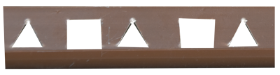 BAGUETTE D'ANGLE PVC 12mm MARRON 2,45m DY009 (dstk)