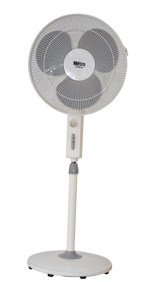 VENTILATEUR AVEC PIED 400MM METRO Model FANTASY Coul WHITE/GREY