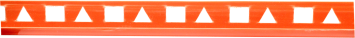 BAGUETTE D'ANGLE PVC 10mm 2,45m ORANGE DY002 (dstk) (-90%)