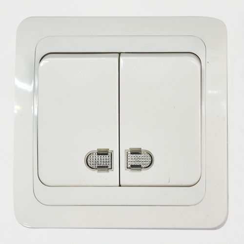 INTERUP DOUBLE AVEC TEMOIN KG 812L 10-16A 250V AVEC BOITIER MZ8812 (DSTK -40%)
