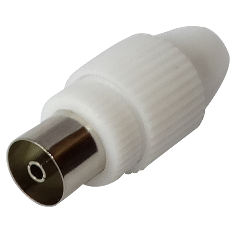 Prise TV femelle blanc Ø9.52mm 2100104020
