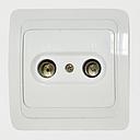 PRISE TV BLANC KG 815TM 10-16A 250V  MZ8814 AVEC BOITIER (DSTK)(40)