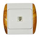 PRISE TEL BOIS KG814 P1 MZ8822 AVEC BOITIER (DSTK)(40)
