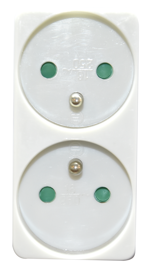 PRISE MULTIPLE 2 sockets Max,3 500W 2100101081 (DSTK) (-40%)