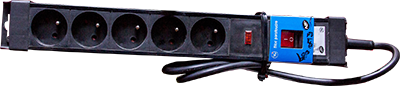  BLOC MULTIPRISE H05VV-F 3G 1.5 mm2 x 1.5 m 2P+T 16 A IP20 4PRISES 2100101044