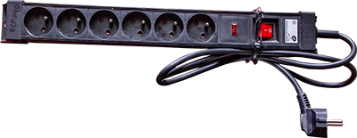 BLOC MULTIPRISE H05VV-F 3G 1.5 mm2 x 1.5 m 2P+T  230V/16 A IP20 6PRISES 2100101046