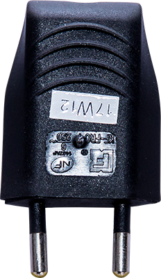 PRISE MALE 2P NOIRE  IP20 250 V/6 A 2100104213
